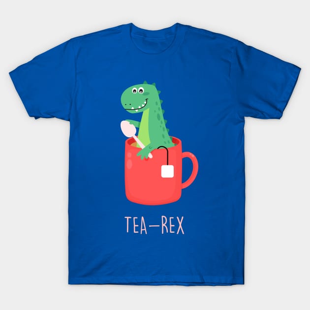 Tea-Rex T-Rex Dinosaur Lover Gift T-Shirt by Happy Lime